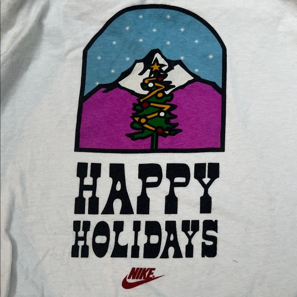 Nike Other - Nike Festive Holiday Tee - White and Pink